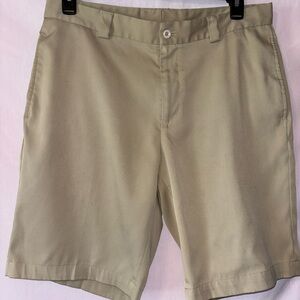 Slazenger Tan Flat Front Shorts Lightweight Casual Wear